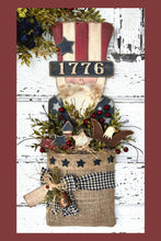 Load image into Gallery viewer, K229 Uncle Sam 1776 Door Hanger Scroll Saw Pattern and SVG
