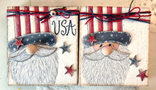 Load image into Gallery viewer, K305 Double Wood Block Uncle Sam Santa Craft Pattern

