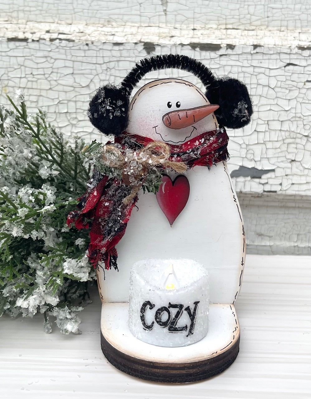 K306 Snowman Tea Light SCROLL SAW BAND SAW Pattern – Bee'in