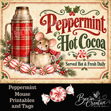 Load image into Gallery viewer, Peppermint Hot Cocoa Mouse Printables
