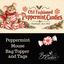 Load image into Gallery viewer, Printable Mouse Peppermint Tags and Bag Topper
