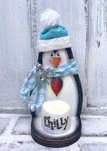 Load image into Gallery viewer, K306 SVG LASER Snowman Penguin Santa Tea Light Pattern
