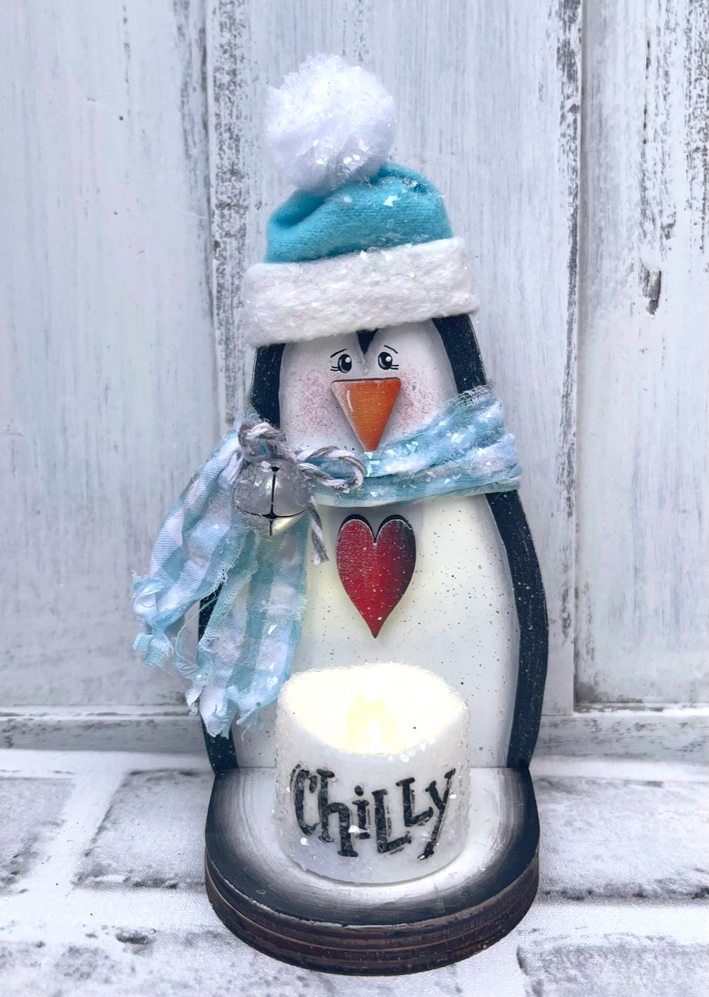 K306 SVG LASER Snowman Penguin Santa Tea Light Pattern – Bee