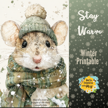 Load image into Gallery viewer, Christmas Mice Canvas Printable 2x6
