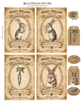 Load image into Gallery viewer, Carrot Seed Packets VINTAGE 2x4 Canvas Printable

