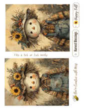 Load image into Gallery viewer, Fall Scarecrow Canvas Printable 2x6
