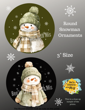 Load image into Gallery viewer, Snowman 3&quot; Circle Ornaments or Tags Printable
