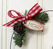 Load image into Gallery viewer, Christmas Bicycle Ornament Unfinished Wood Gingerbread and Snowman Basket
