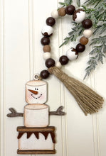 Load image into Gallery viewer, Snowman Smore Ornament Unfinished Wood

