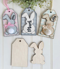 Load image into Gallery viewer, Unfinished Bunny Basket Tag for Personalization
