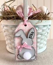 Load image into Gallery viewer, Unfinished Bunny Basket Tag for Personalization
