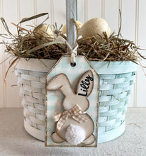 Load image into Gallery viewer, Unfinished Bunny Basket Tag for Personalization
