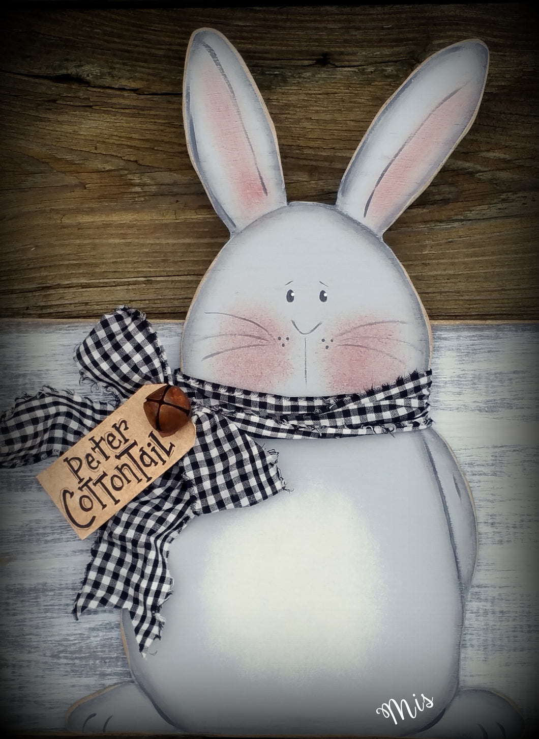 K264 Farmhouse Easter Peter Cottontail Bunny Sign Digital Epattern