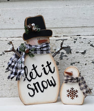 Load image into Gallery viewer, K275 Chunky Snowman Set of 4 DIY Craft Pattern PDF file for Scroll saw, jig saw
