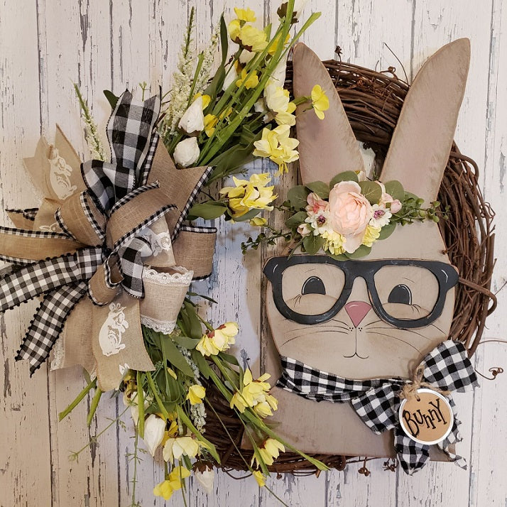 K282 Hazel The Bunny with Big Glasses Craft Digital Download E