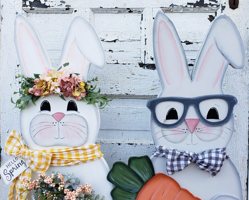 K293 Spring Bunny Porch Decor Easter Craft Pattern Digital Download