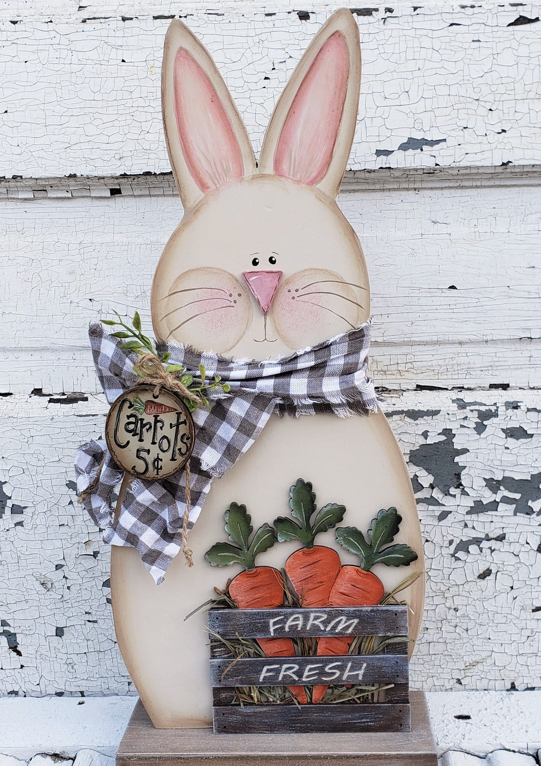 K294 Farm Fresh Carrots Spring Bunny Craft Pattern Digital Download