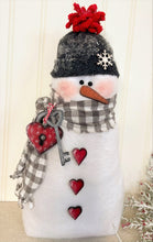 Load image into Gallery viewer, Key To My Heart Fabric Snowman
