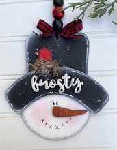 Load image into Gallery viewer, Snowman Ornaments Beaded Garland Tag Greenery Poke Sign Attacment
