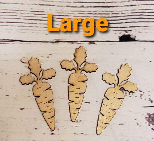 Unfinished Wood Carrots LARGE size