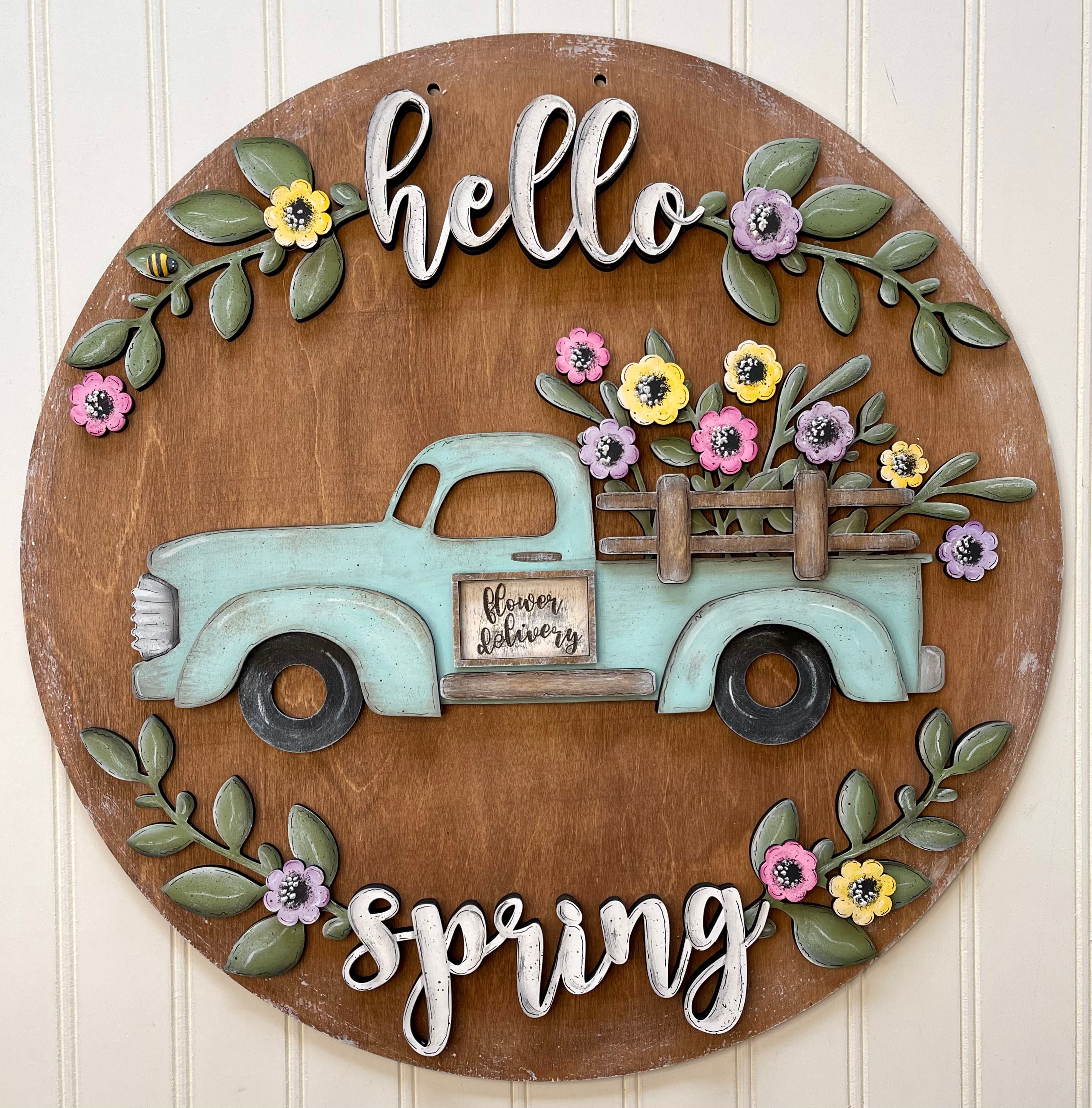 Spring Door Hanger Paint Party – Bee'in Creative with Mis
