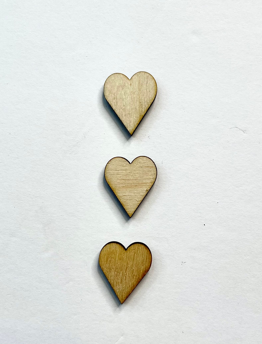 Small Unfinished Wood Hearts Set of 3